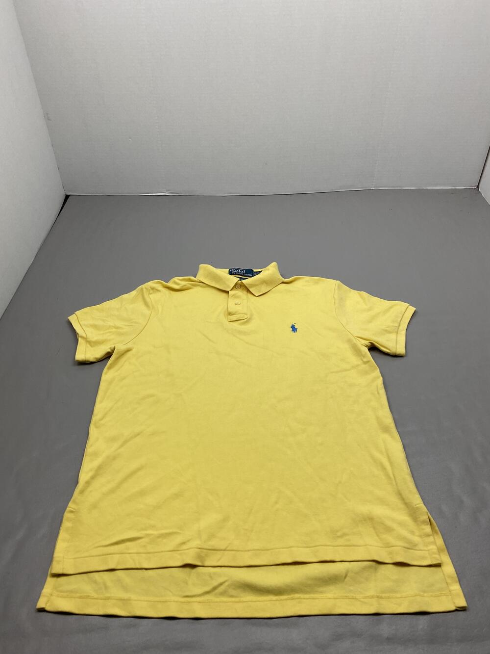 Polo By Ralph Lauren Polo Shirt Mens M Yellow Custom Fit Pony Logo Casual